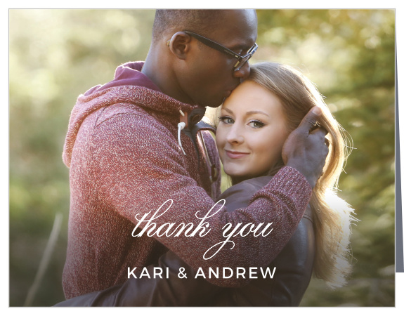 Announce your shower with the simple refinement of our Exquisite Class Bridal Shower Thank You Cards. 