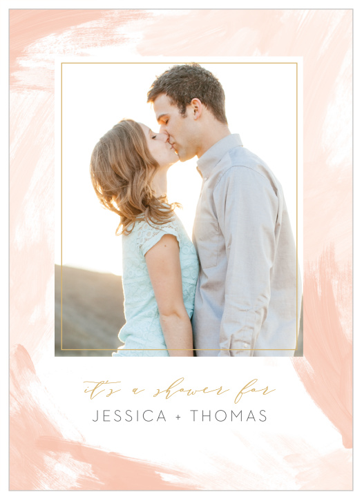 Announce your shower with the tasteful artistry of our Watercolor Stroke Bridal Shower Invitations. 