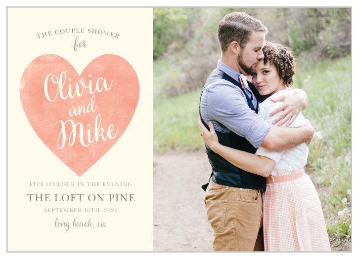 Bring family and friends together to celebrate before your big day with our Simply In Love Bridal Shower Invitations.