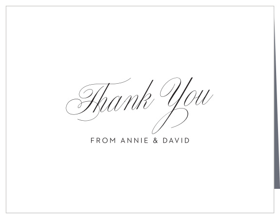 The support of your family and friends meant a lot to you, show them your appreciation with our Traditional Script Bridal Shower Thank You Cards.