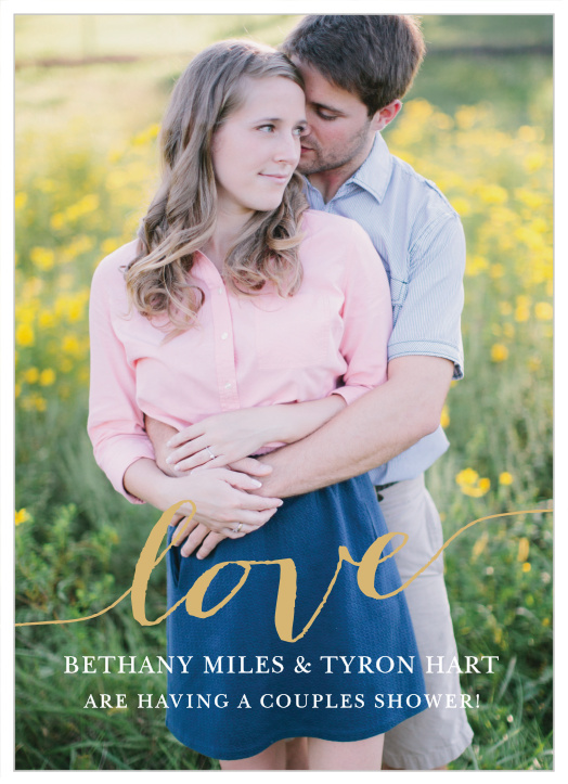 Gather your favorite people together to celebrate before your big day with our Love Script Bridal Shower Invitations.