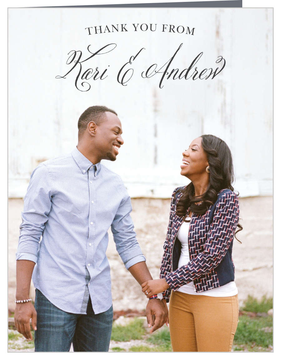 Timeless Script Bridal Shower Thank You Cards