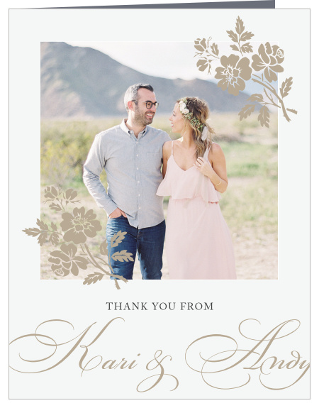 Thank your guests for attending your event, with our Rose Stamped Bridal Shower Thank You Cards!