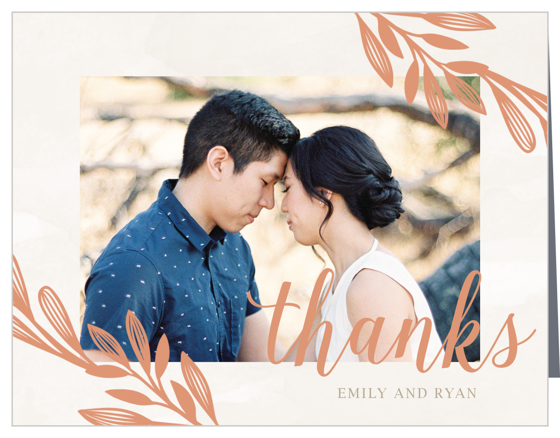 Hexagon Botanicals Bridal Shower Thank You Cards