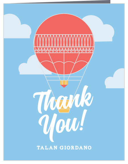 The presence of loved ones at your little one's celebration meant a lot to you, show them your appreciation with our Come Fly Away First Birthday Thank You Cards. 