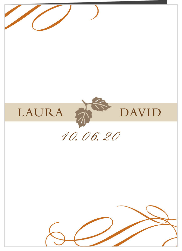 Elegant Fall Scrolls Wedding Invitations
