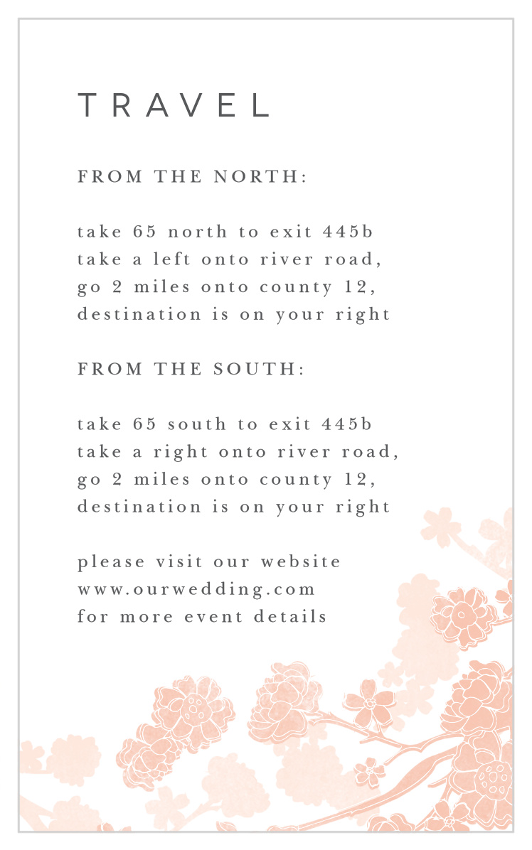Tree Blossoms Direction Cards