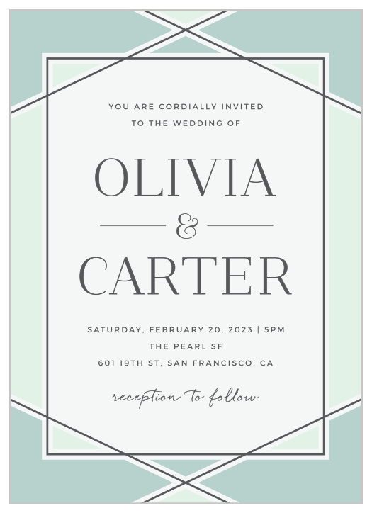 Gather family and friends together for your special day with our Simple Lines Wedding Invitations.