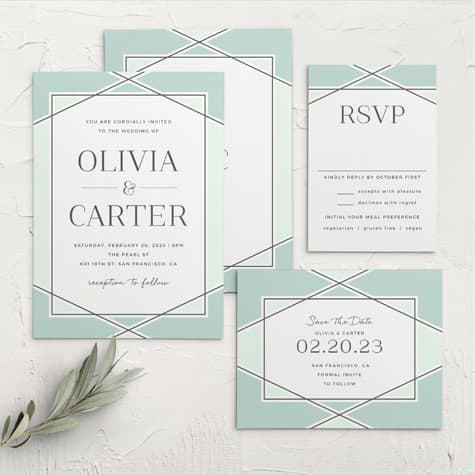 Simple Lines Wedding Invitations