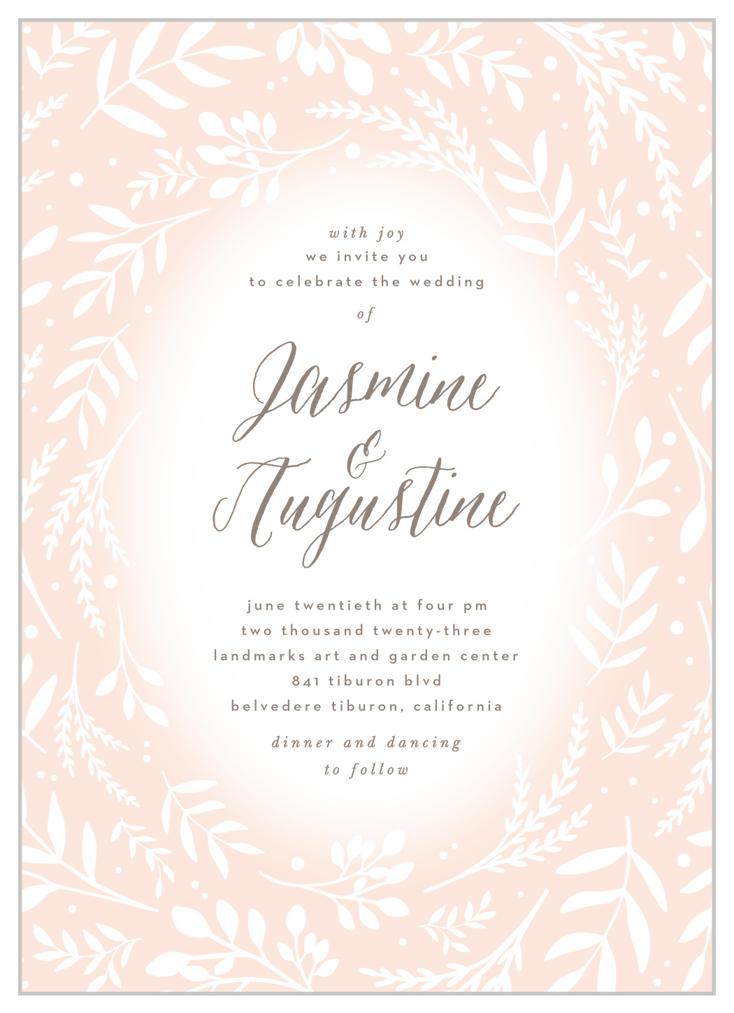 Flowering Script Wedding Invitations