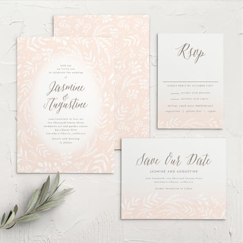 Flowering Script Wedding Invitations