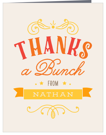 Easily be able to send your child's party guests your appreciation for their attendance, with our Birthday Swirls First Birthday Thank You Cards!