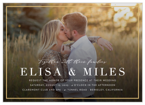 Opaque Photo Flair Wedding Invitations