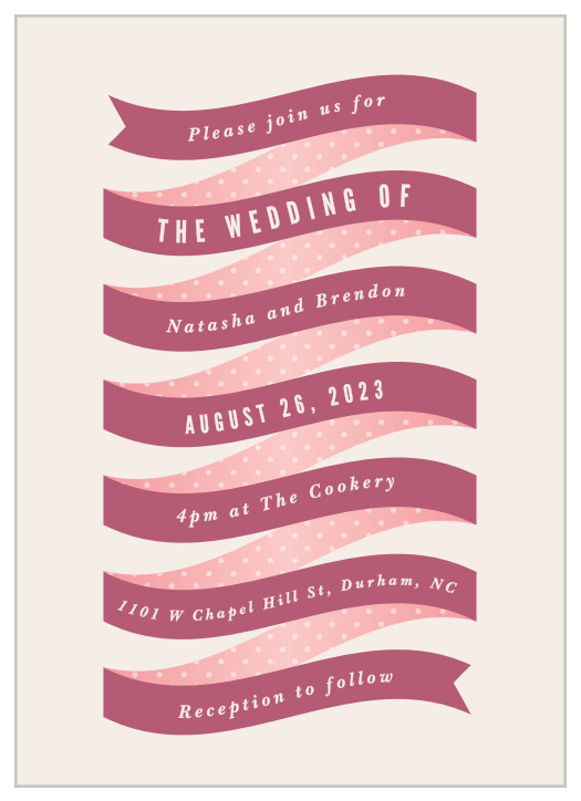 Ribbons & Confetti Wedding Invitations