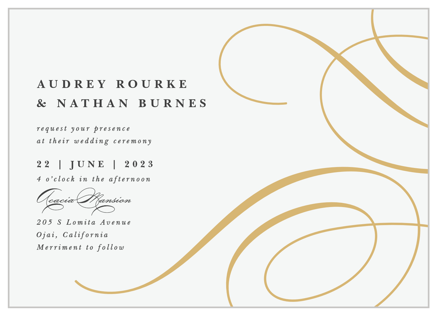 Old World Swirls Wedding Invitations