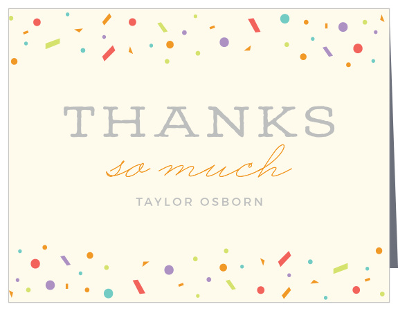 Let friends and family know how much you appreciated their presence at your little one's celebration with our Surprise Balloons First Birthday Thank You Cards.