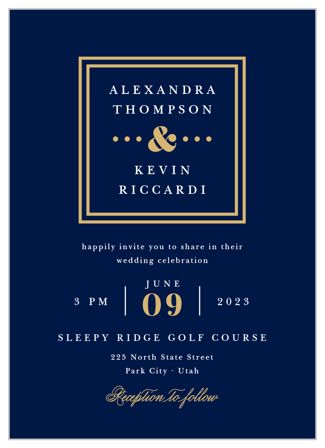 Simple Square Wedding Invitations