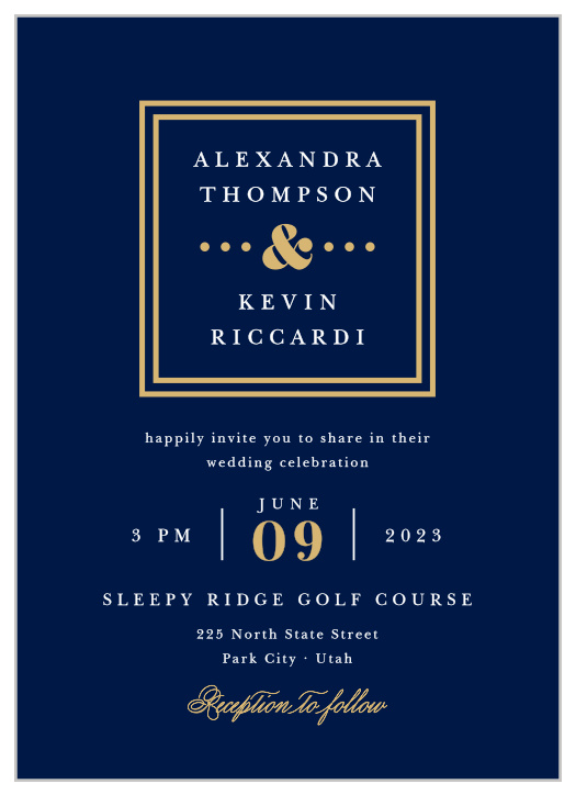 Simple Square Wedding Invitations