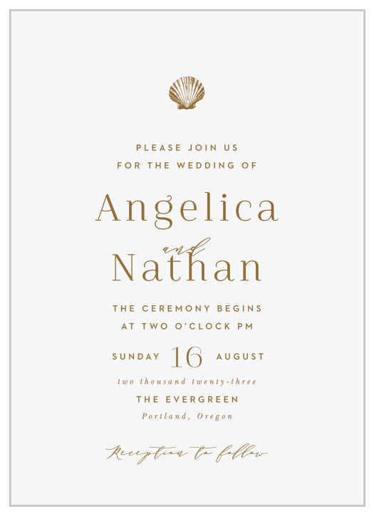Tiny Seashell Wedding Invitations