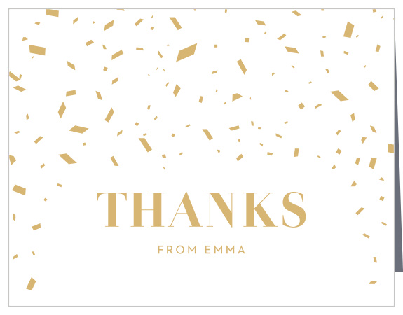 The presence and support of loved ones at your child's celebration meant a lot to you, show them appreciation with our Fairy Confetti First Birthday Thank You Cards.