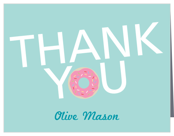 Thank your guests for making your event such a sweet and memorable time with our Donut Miss First Birthday Thank You Cards.