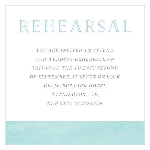 Blue Skies Rehearsal Cards