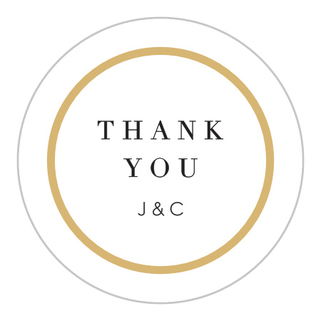 Classic Frame Wedding Stickers