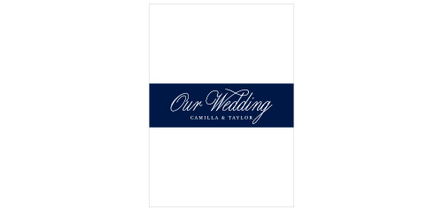 Calligraphic Slant Wedding Belly Bands