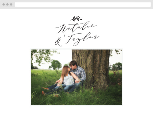 Chalkboard Art Wedding Website