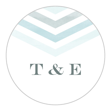 Chevron Arrow Wedding Stickers