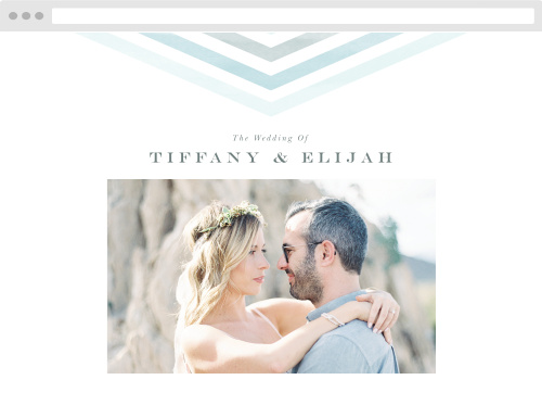 Chevron Arrow Wedding Website