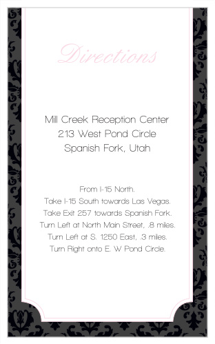 Pink Chic Direction Cards