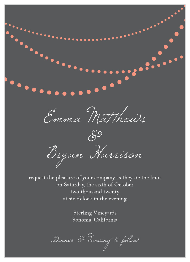 String Lights Wedding Invitations