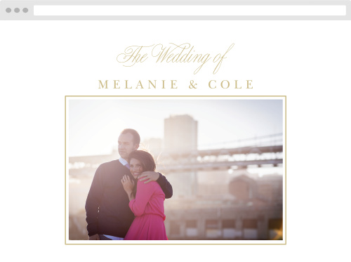 Completely Centered Wedding Website