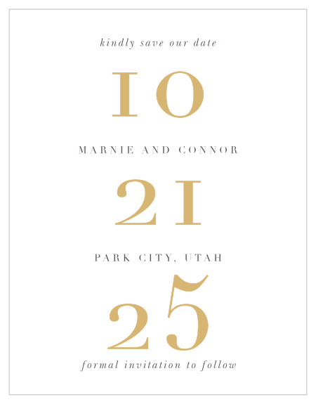Announce your big news with our simple, modern Perfectly Personalized Portrait Save the Date Cards!