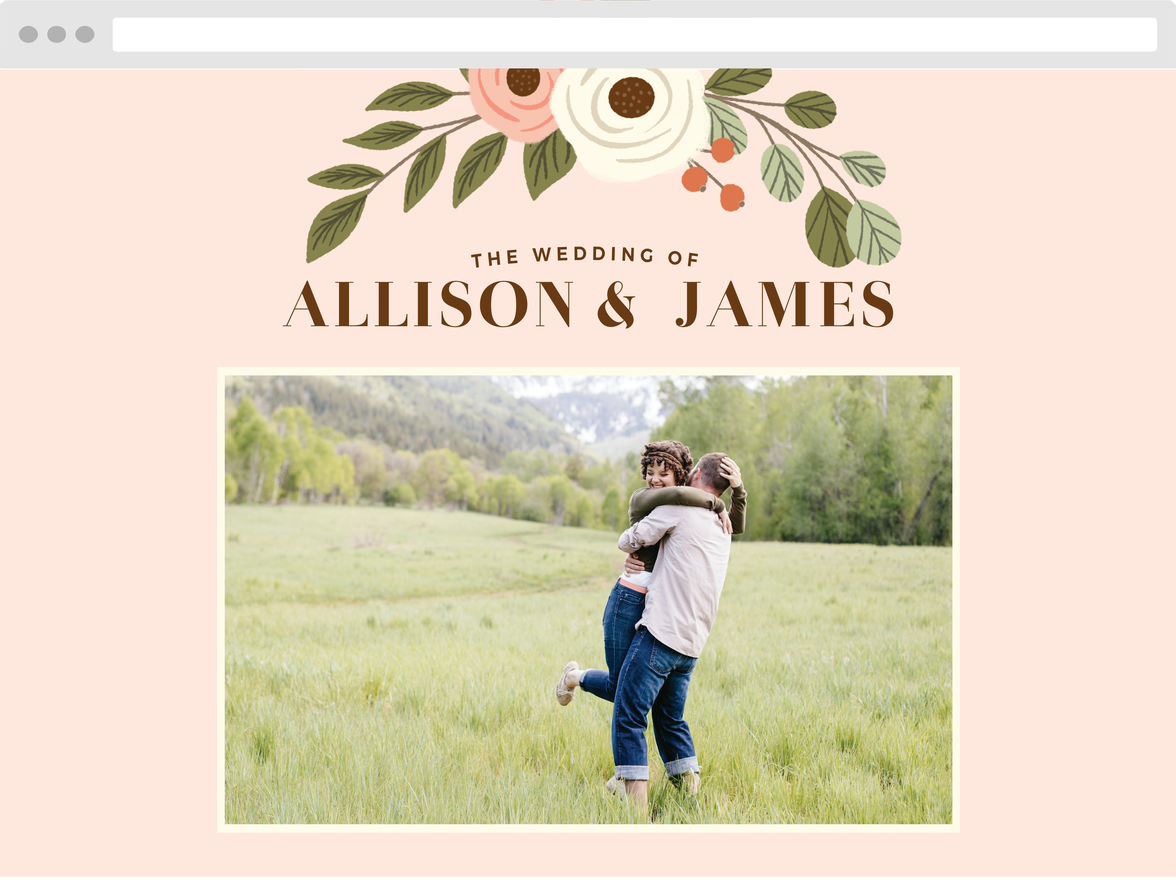 Country Chic Wedding Website