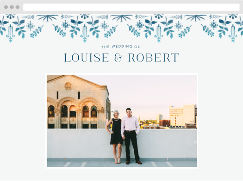 Painted Floral Wedding Website