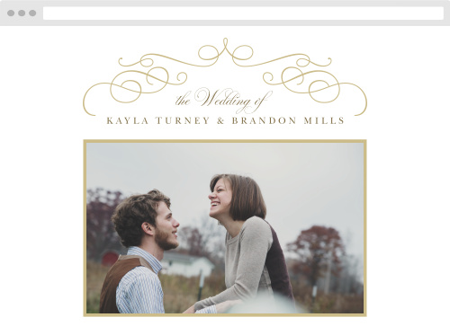 Trendy Swirls Wedding Website