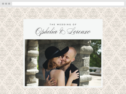 Damask Border Wedding Website