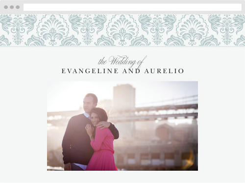 Timeless Damask Wedding Website