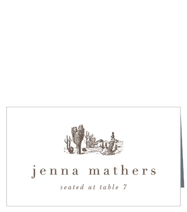 Our Desert Chic Place Cards guide family and friends to their seats for your reception with ease.