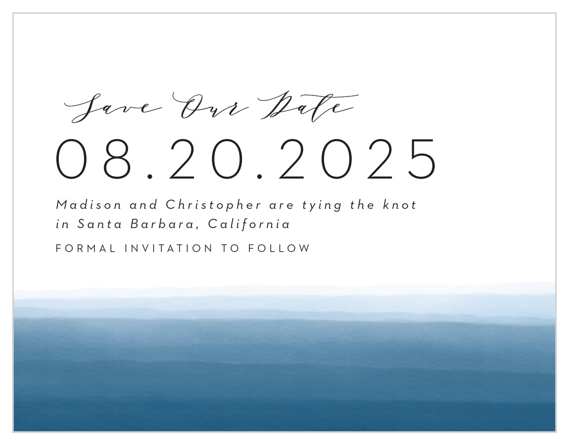 Watercolor Dip Save the Date Magnets