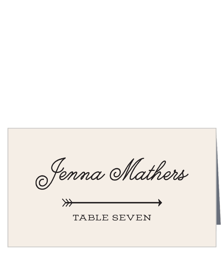 Overlapping Arrows Place Cards