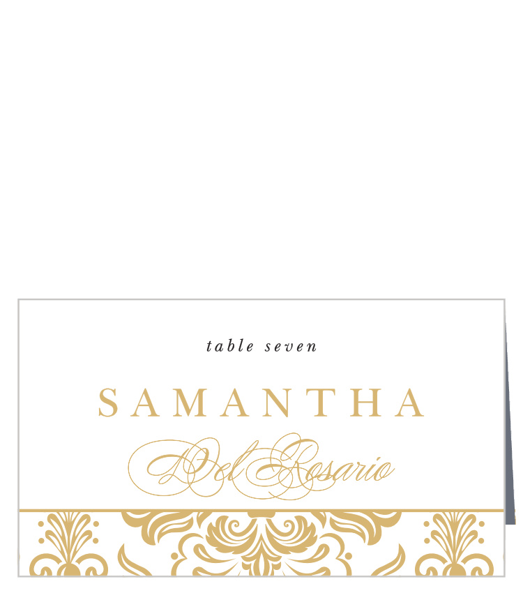Elegant Damask Place Cards