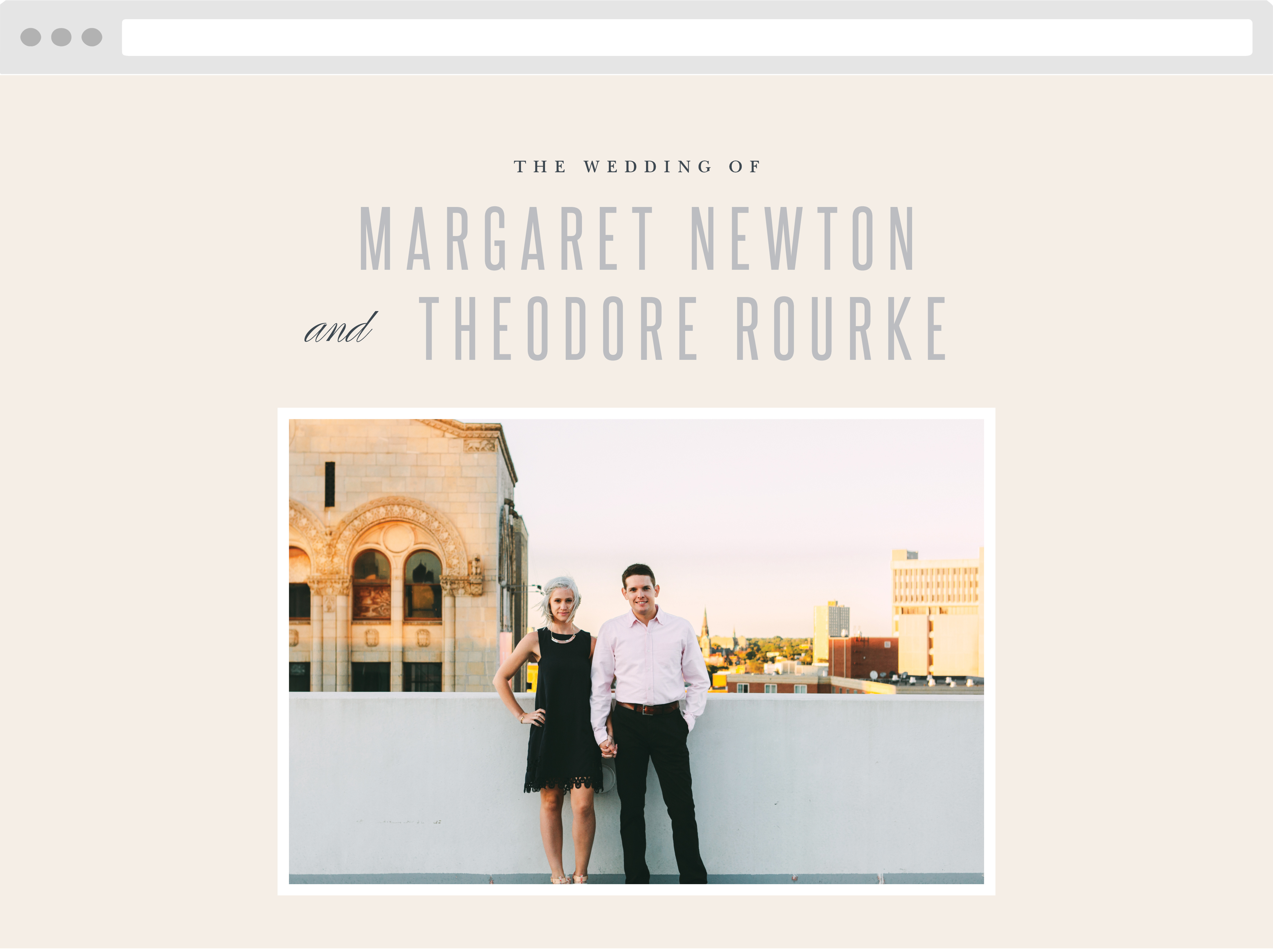 Traditionally Formal Wedding Website