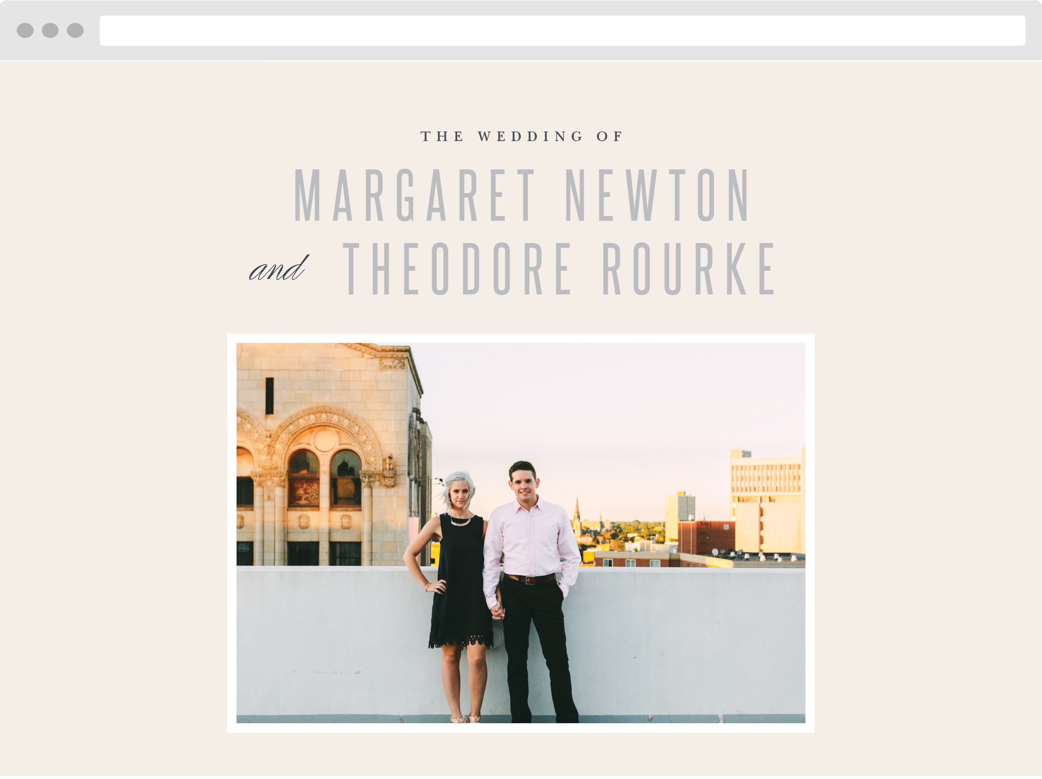 Traditionally Formal Wedding Website