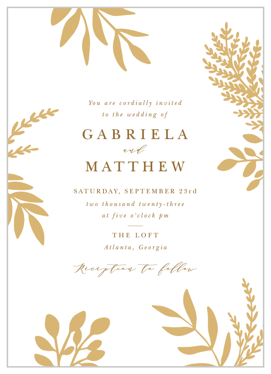 Autumn Leaves Wedding Invitations