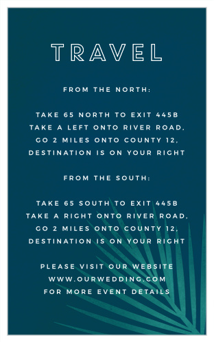 Retro Paradise Direction Cards