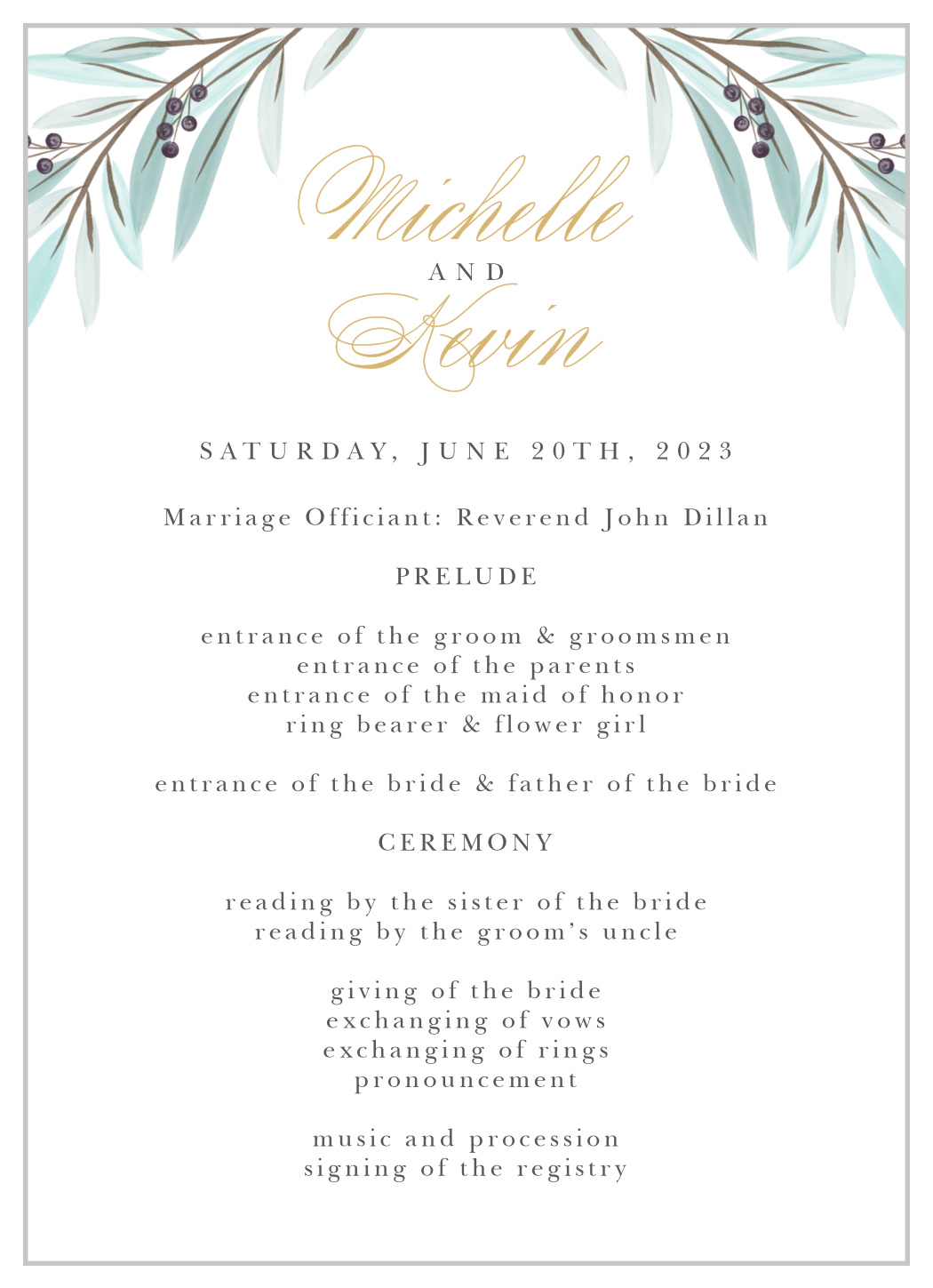 Geometric Union Wedding Programs