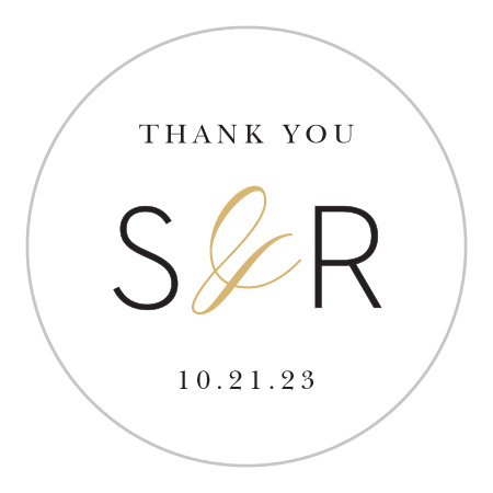 Glamorous Chevron Wedding Stickers